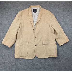 Brooks Brothers Linen Blazer Men Large Sport Coat Unlined Coastal Preppy Irish
